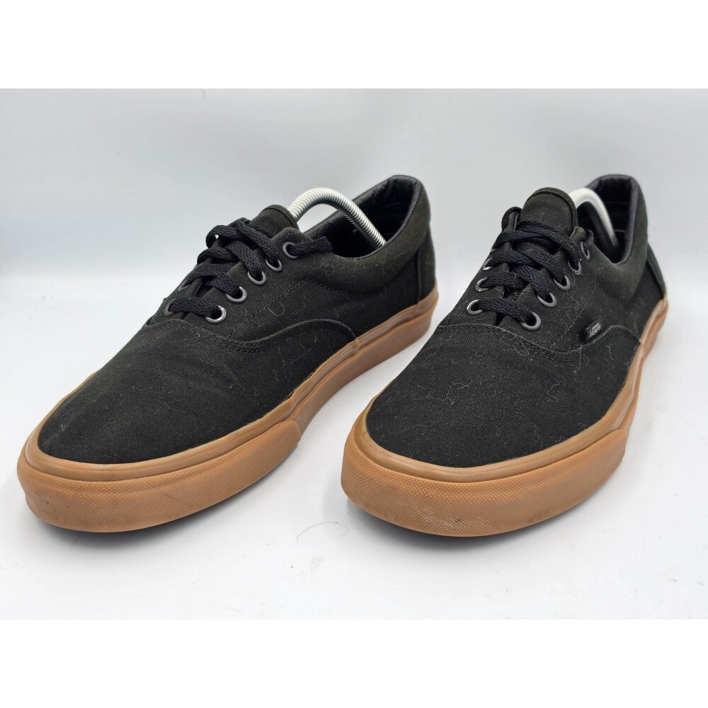 Vans Authentic Shoes Mens Size 11.5 Black Canvas Gum Sole Skate Sneakers 721356 - Picture 3 of 7
